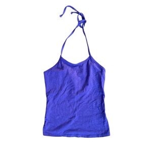 Arizona Jean Company Women's Purple Tie Neck Halter Top